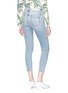 Back View - Click To Enlarge - RAG & BONE - Distressed cropped skinny jeans