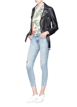 Figure View - Click To Enlarge - RAG & BONE - Distressed cropped skinny jeans
