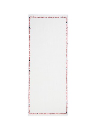 Main View - Click To Enlarge - FALIERO SARTI - 'Never' slogan embroidered check scarf