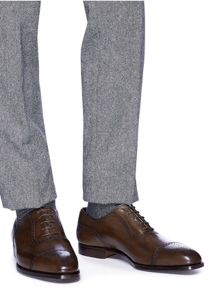 Figure View - Click To Enlarge - FOSTER & SON - 'Kingsclere' brogue calfskin leather Oxfords