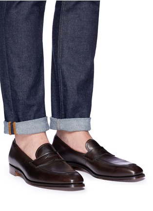 Figure View - Click To Enlarge - FOSTER & SON - 'Aston' calfskin leather penny loafers