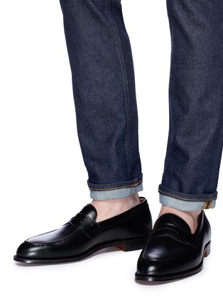 Figure View - Click To Enlarge - FOSTER & SON - 'Monet' calfskin leather penny loafers