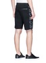 Back View - Click To Enlarge - 73333 - 'Array II' knit panel neoprene sweat shorts
