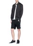 Figure View - Click To Enlarge - 73333 - 'Array II' knit panel neoprene sweat shorts