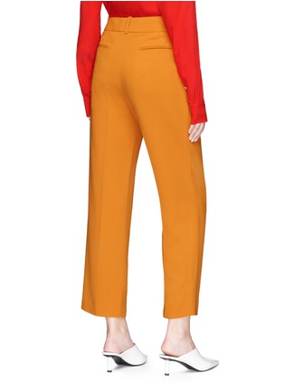 Back View - Click To Enlarge - VICTORIA BECKHAM - Cropped wide leg cady pants