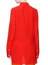 Back View - Click To Enlarge - VICTORIA BECKHAM - Logo embroidered silk crepe shirt