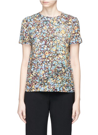 Main View - Click To Enlarge - VICTORIA BECKHAM - Marble print crepe T-shirt