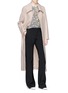 Figure View - Click To Enlarge - VICTORIA BECKHAM - Marble print crepe T-shirt