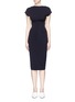 Main View - Click To Enlarge - VICTORIA BECKHAM - Open back colourblock waist fitted dress