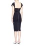 Figure View - Click To Enlarge - VICTORIA BECKHAM - Open back colourblock waist fitted dress