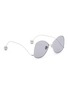 Figure View - Click To Enlarge - JINNNN - Sphere tip butterfly metal sunglasses