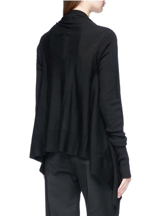 Back View - Click To Enlarge - RICK OWENS  - 'Medium Wrap' cashmere open front cardigan