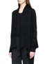 Front View - Click To Enlarge - RICK OWENS  - 'Medium Wrap' cashmere open front cardigan