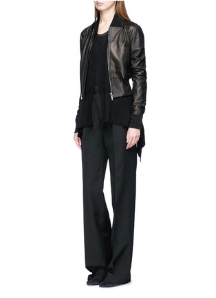 Figure View - Click To Enlarge - RICK OWENS  - 'Medium Wrap' cashmere open front cardigan