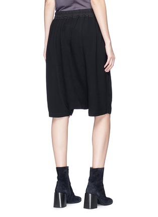 Back View - Click To Enlarge - RICK OWENS  - 'Pods' drop crotch crepe shorts