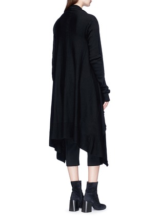 Back View - Click To Enlarge - RICK OWENS  - 'Long Wrap' cashmere open front cardigan