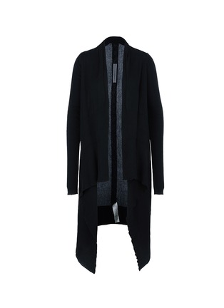Main View - Click To Enlarge - RICK OWENS  - 'Long Wrap' cashmere open front cardigan