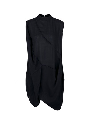 Main View - Click To Enlarge - RICK OWENS  - 'Smash' drape hem virgin wool-silk tunic top