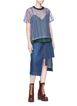 Figure View - Click To Enlarge - SACAI - Lace organdy top