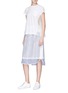 Figure View - Click To Enlarge - SACAI - Lace organdy panelled T-shirt