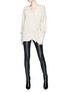 Figure View - Click To Enlarge - HELMUT LANG - Lambskin leather leggings