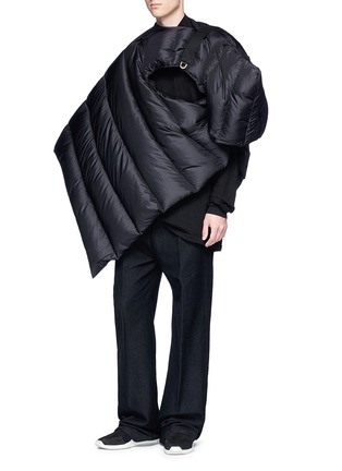 Detail View - Click To Enlarge - RICK OWENS  - Hooded down puffer vest
