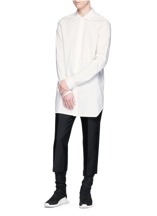 Figure View - Click To Enlarge - RICK OWENS  - Long stone wash shirt