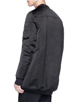 Back View - Click To Enlarge - RICK OWENS  - Stone wash long down bomber jacket