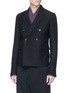 Front View - Click To Enlarge - RICK OWENS  - Cropped soft blazer