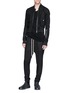 Figure View - Click To Enlarge - RICK OWENS  - Cropped lambskin leather jacket