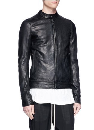 Front View - Click To Enlarge - RICK OWENS  - Ram leather jacket