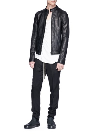 Figure View - Click To Enlarge - RICK OWENS  - Ram leather jacket