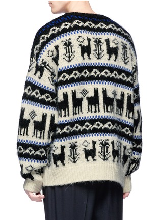 Back View - Click To Enlarge - DRIES VAN NOTEN - 'Tardos' Fair Isle jacquard oversized sweater