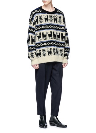 Figure View - Click To Enlarge - DRIES VAN NOTEN - 'Tardos' Fair Isle jacquard oversized sweater