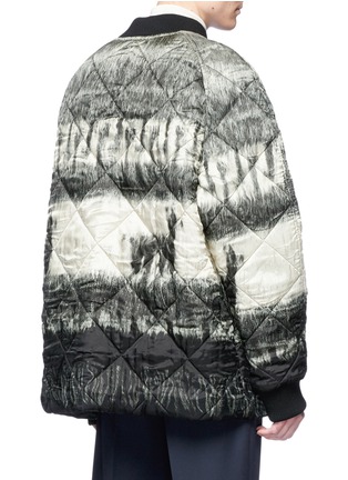 Back View - Click To Enlarge - DRIES VAN NOTEN - 'Viktor' llama print oversized quilted bomber jacket
