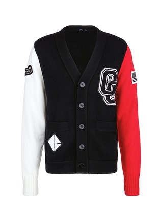 Main View - Click To Enlarge - OPENING CEREMONY - Chenille patch unisex varsity cardigan