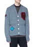 Detail View - Click To Enlarge - OPENING CEREMONY - Chenille patch unisex cardigan