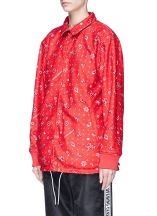 Front View - Click To Enlarge - OPENING CEREMONY - Bandana print reversible unisex coach jacket