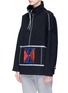 Front View - Click To Enlarge - OPENING CEREMONY - 'Victor' logo appliqué unisex hoodie