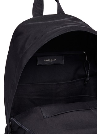 Detail View - Click To Enlarge - BALENCIAGA - 'Explorer' slogan embroidered backpack