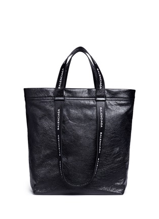 Main View - Click To Enlarge - BALENCIAGA - 'Carry' north south small lambskin leather tote bag