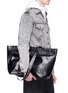 Front View - Click To Enlarge - BALENCIAGA - 'Carry Shopper' small leather bag