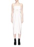 Main View - Click To Enlarge - ELISSA MCGOWAN - 'Hepworth' cutout front strapless crepe midi dress