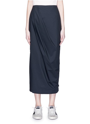 Main View - Click To Enlarge - UAL: CENTRAL SAINT MARTINS | PHVLO - Drawcord outseam pleated midi skirt