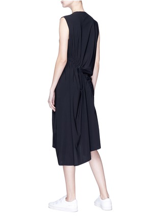 Figure View - Click To Enlarge - UAL: CENTRAL SAINT MARTINS | PHVLO - Drawcord ruched jersey midi dress