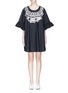 Main View - Click To Enlarge - XIAO LI - Necklace print ruffle sleeve oversized dress