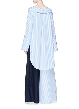 Back View - Click To Enlarge - XIAO LI - Stripe oversized poplin shirt