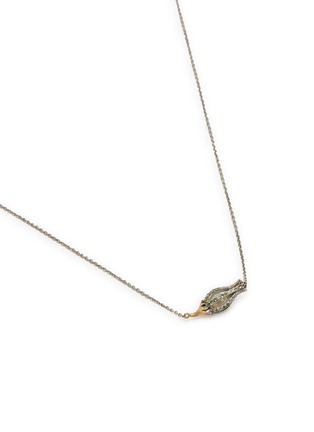 Figure View - Click To Enlarge - BAO BAO WAN - Little Tulip' diamond tsavorite pearl 18k white gold pendant necklace