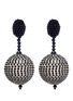 Main View - Click To Enlarge - OSCAR DE LA RENTA - Beaded sphere drop clip earrings