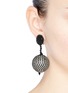 Figure View - Click To Enlarge - OSCAR DE LA RENTA - Beaded sphere drop clip earrings